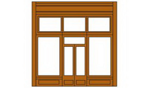 DPM 301-61 HO Street Level Wall Sections W/20th Century Entry Kit