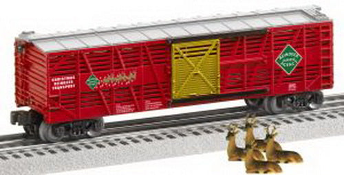 Lionel 6-39497 O Gauge Christmas Reindeer Stock Car LN/Box