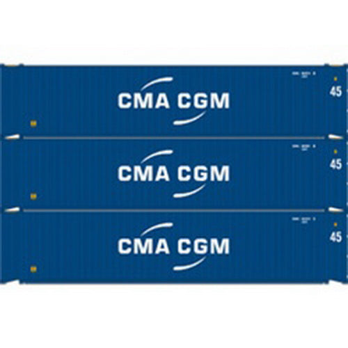 Athearn 27764 HO CMA/CGM 45'' Container #2 (Set of 3)