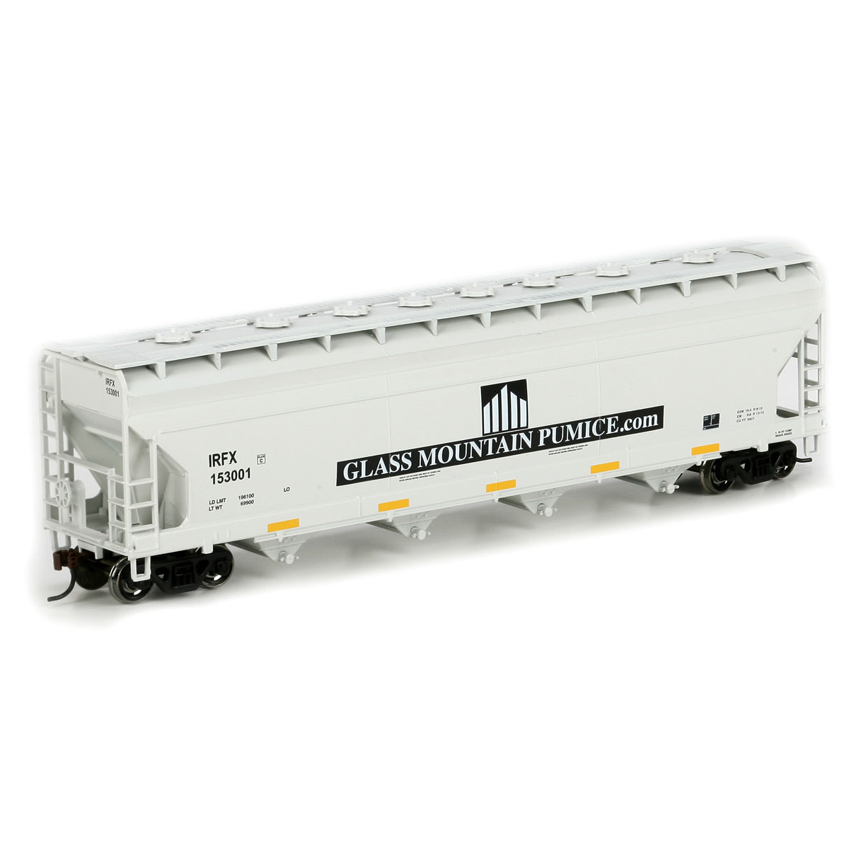 Athearn 72316 HO Scale Glass Mtn RTR ACF Centerflow Hopper #153001