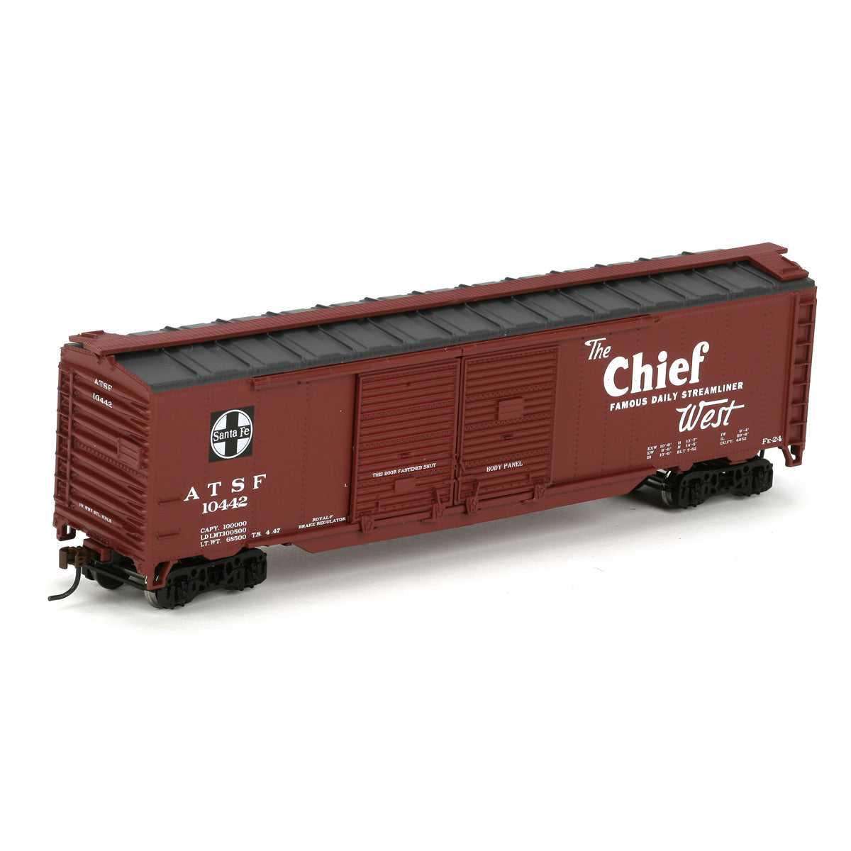 Athearn 98093 HO Atchison Topeka Santa Fe "Chief" 50' Double Door Box #10442