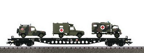 Marklin 47015 BW Flatcar with First Aid Vehicle