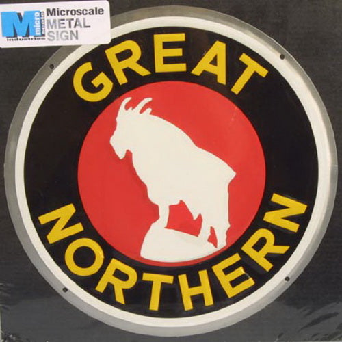 Microscale 10004 Great Northern 8" Die-Cut Metal Sign