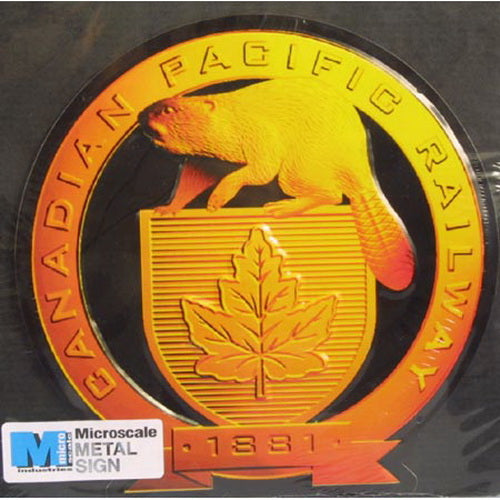 Microscale 10010 Canadian Pacific 8" Die-Cut Metal Sign