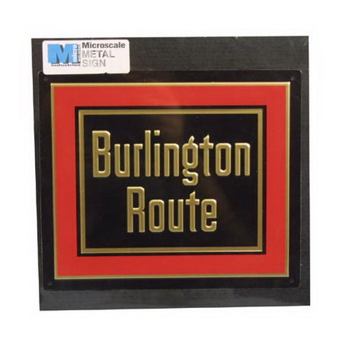 Microscale 10023 Burlington Route Die-Cut Metal Sign