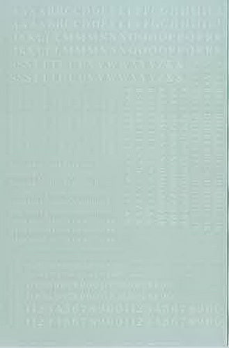 Microscale 90031 HO White Condensed Alphabet & Numbers Decal Sheet