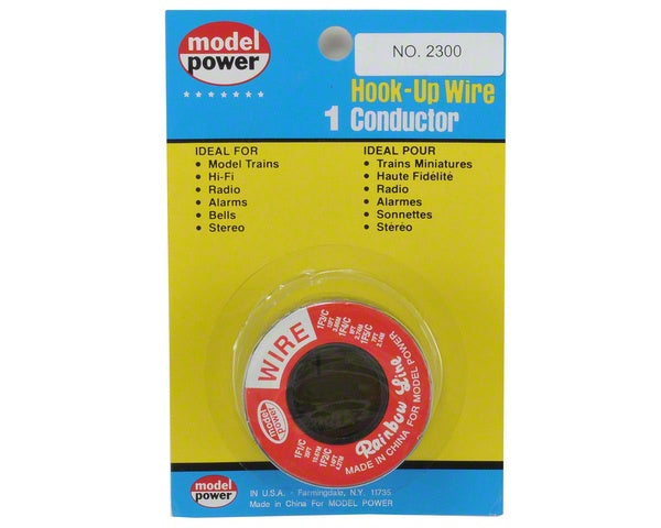 Model Power 2300 HO & N Scale 28 Gauge 1-Conductor Black Hook Up Wire (35')