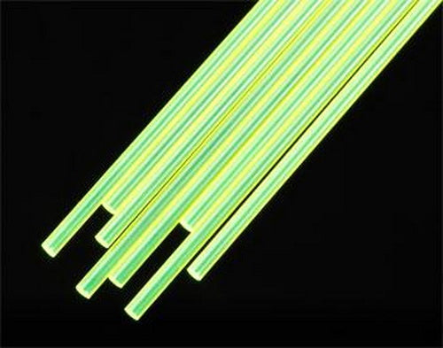 Plastruct 90262 3/32" x 10" Fluorescent Green Acrylic Round Rod (Pack of 8)