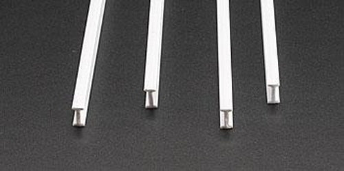 Plastruct 90517 5/32" x 24" x 5/16" Styrene I Beam (Pack of 4)