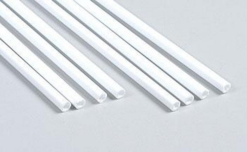 Plastruct 90605 3/16" x 15” Styrene Molded Round Tubes (Pack of 8)