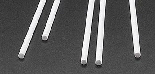 Plastruct 90861 .125" x 10" Round Styrene Rod (Pack of 5)
