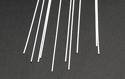 Plastruct 90879 .030" x 10" Half-Round Styrene Rod (Pack of 10)
