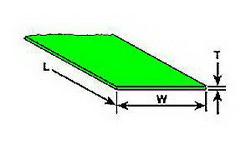 Plastruct 91302 .010" x 7" x 12" Green Fluorescent Acrylic Sheet (Pack of 2)
