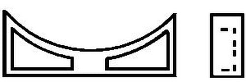 Plastruct 95661 7/32" x 3/32” x 3/16” Tubing Saddle (Pack of 5)