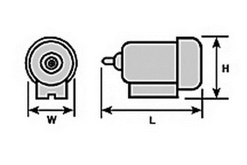 Plastruct 95912 5/16" x 1/2" x 3/8" ABS Plastic Motor (Pack of 3)