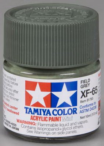 Tamiya 81765 XF-65 Field Grey Acrylic Mini Paint 10 ml Bottle