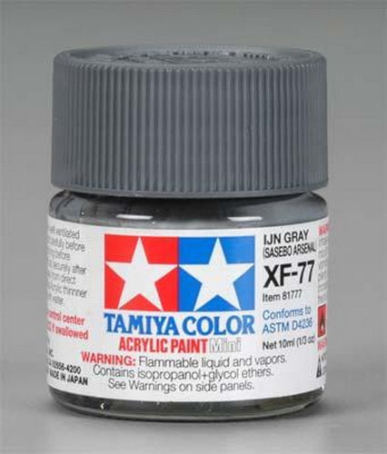 Tamiya 81777 IJN Gray Mini Acrylic Matte Finish Paint - 10 ml Bottle