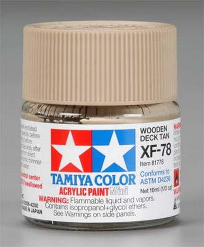 Tamiya 81778 SF-78 Wooden Deck Tan Acrylic Paint - 1/3 oz. Bottle