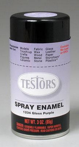 Testors 1234T Purple Gloss Enamel 3 oz. Spray Paint Can