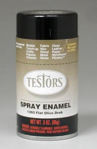 Testors 1265T Olive Drab Flat Enamel 3 oz. Spray Paint Can