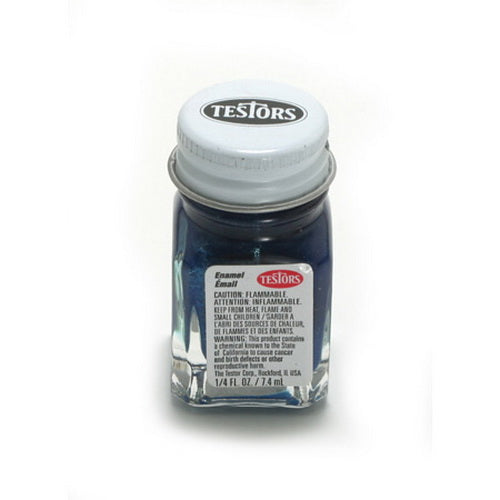 Testors 1539TT Blue Metallic Flake Enamel Paint - 1/4 oz. Bottle