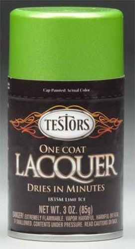 Testors 1835M Lime Ice Gloss One Coat Lacquer 3 oz. Spray Paint Can