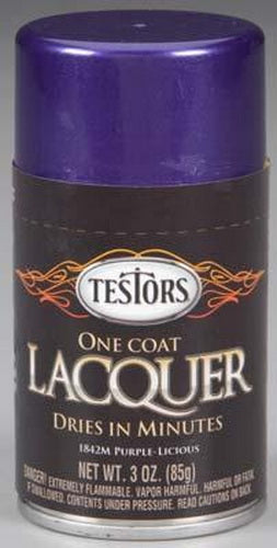 Testors 1842M Purple-Licious One Coat Lacquer 3 oz. Spray Paint Can