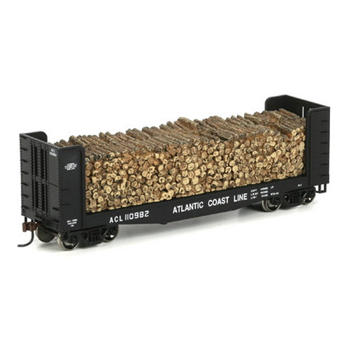 Athearn 81476 HO Scale ACL RTR 40' Pulpwood Flat w/Load #110982