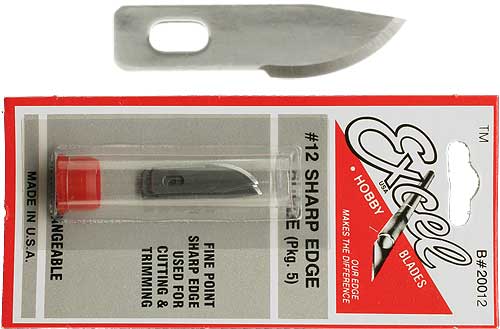 Excel 20012 #12 Mini Curved Replacement Blade (Pack of 5)