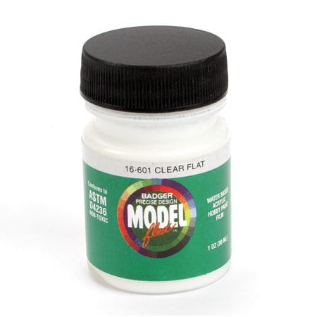 Badger 16-601 Clear Flat Modelflex Paint 1 oz. Bottle