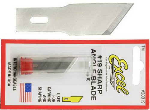 Excel 20019 #19 Sharp Edge Angled Replacement Blade (Pack of 5)