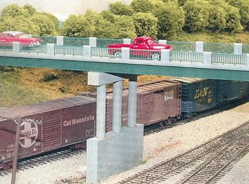 Rix Products 628-0122 HO 50' Wrought Iron Highway Overpass W/1 Pier