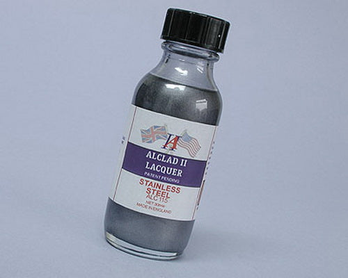 Alclad II 115 Stainless Steel Lacquer - 1 oz. Bottle