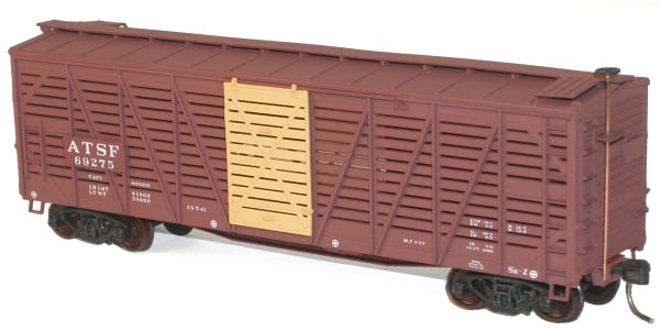 Accurail 8023 HO Scale Santa Fe 40' Wood Stock Car Kit Road #s-69275/69149/69183 NIB