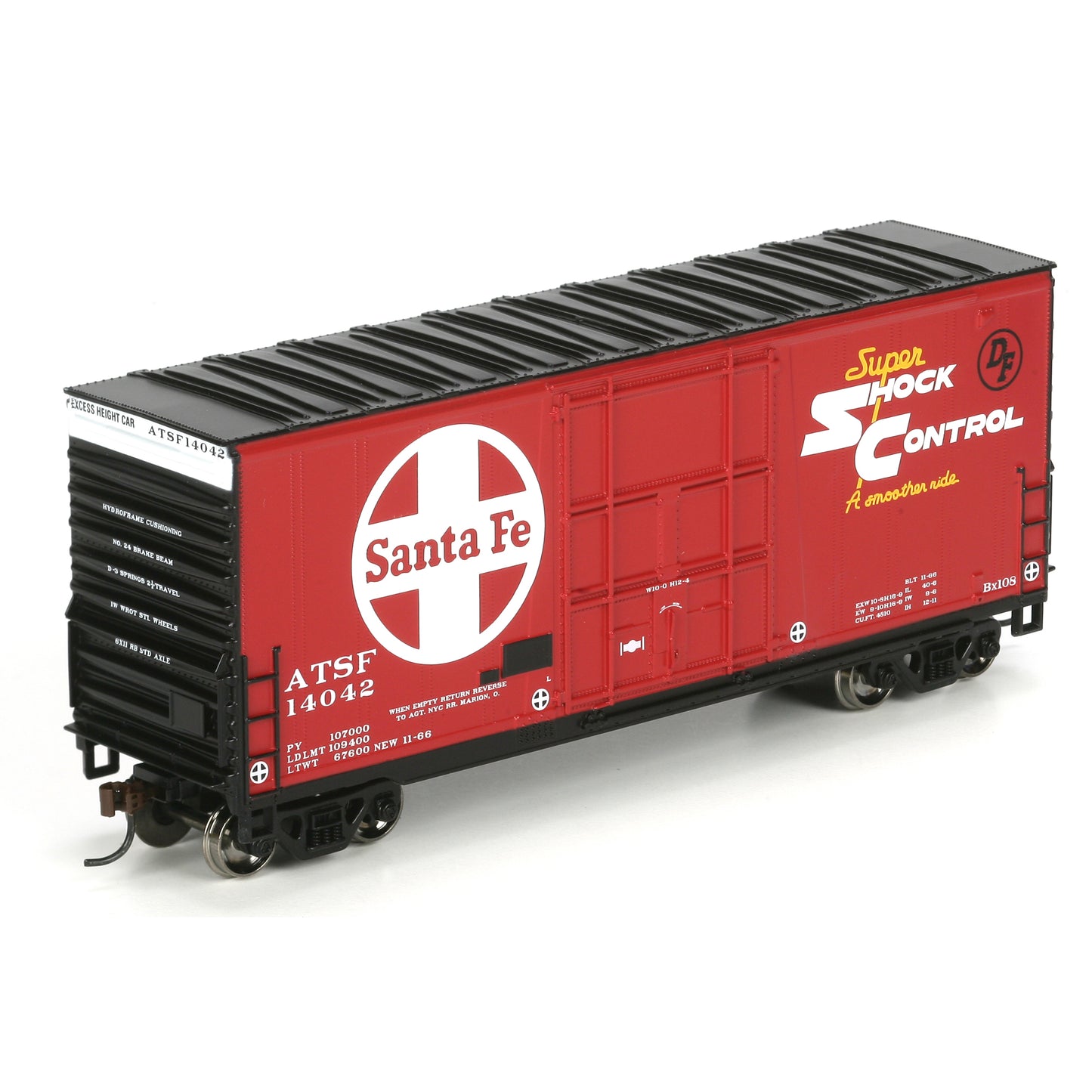 Athearn 76613 HO Scale Santa Fe RTR 40' High Cube Box Car #14042