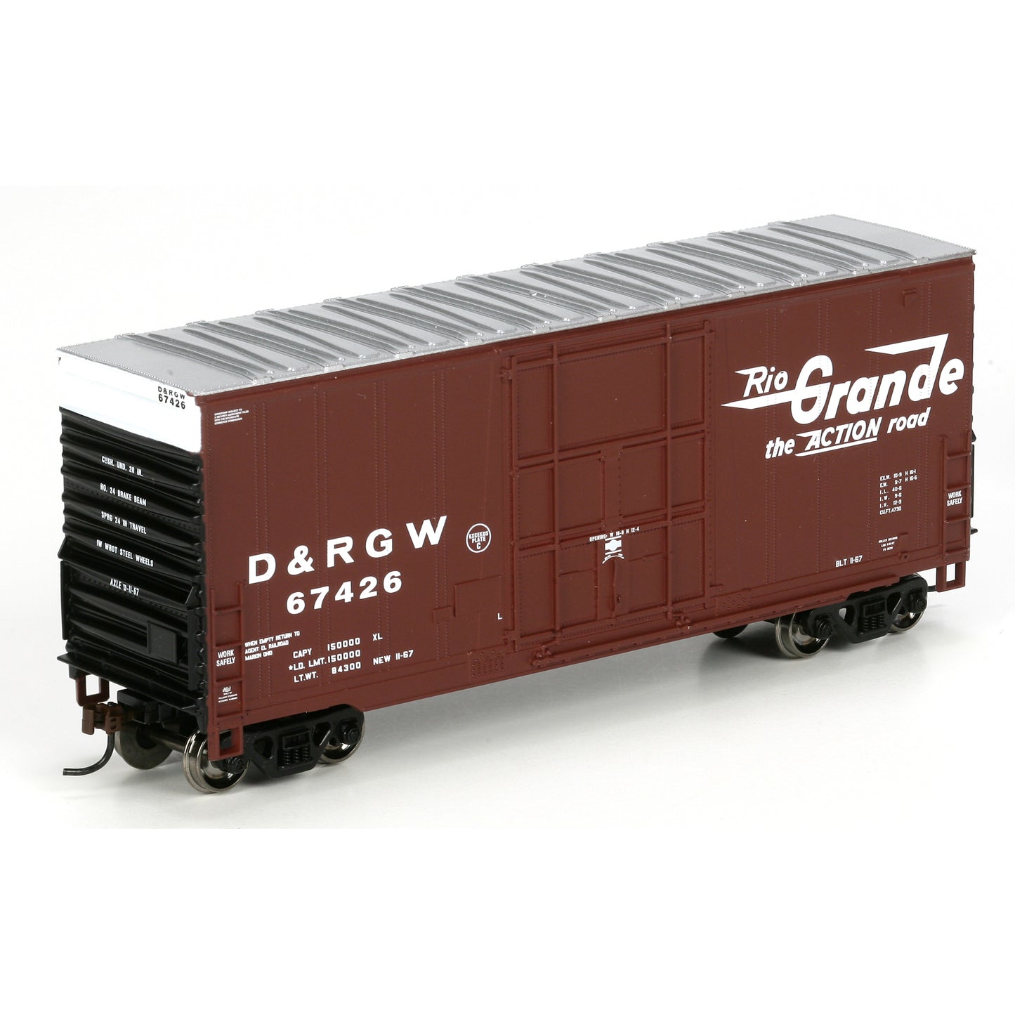 Athearn 76620 HO Scale D&RGW RTR 40' High Cube Boxcar #67426