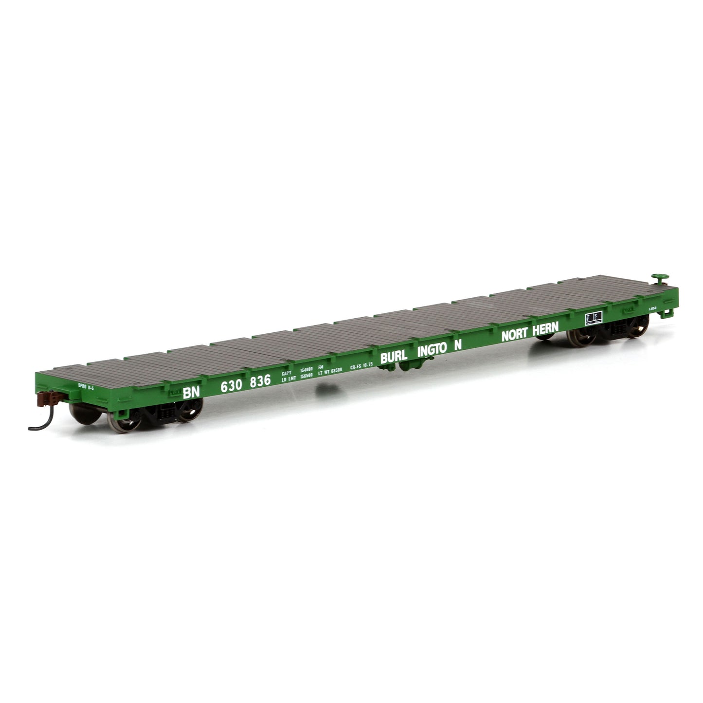 Athearn 97818 HO Scale Burlington Northern 60' Flat Car #630836