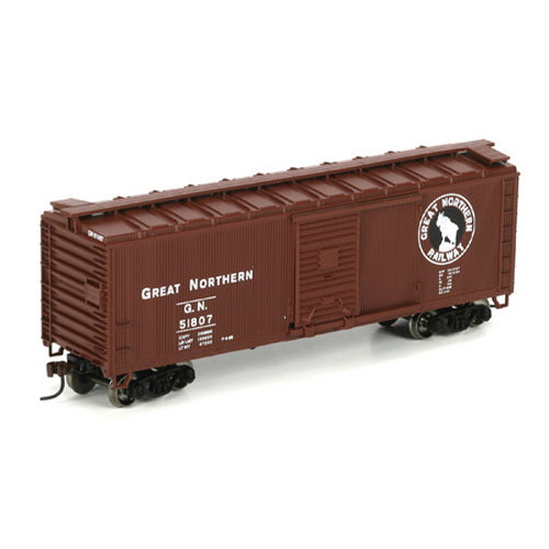 Roundhouse 85208 HO Scale Great Northern RTR 40' Wood Box Car #51807