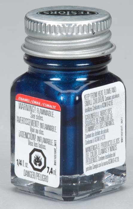 Testors 1109TT Arctic Blue Metallic Enamel Paint - 1/4 oz. Bottle