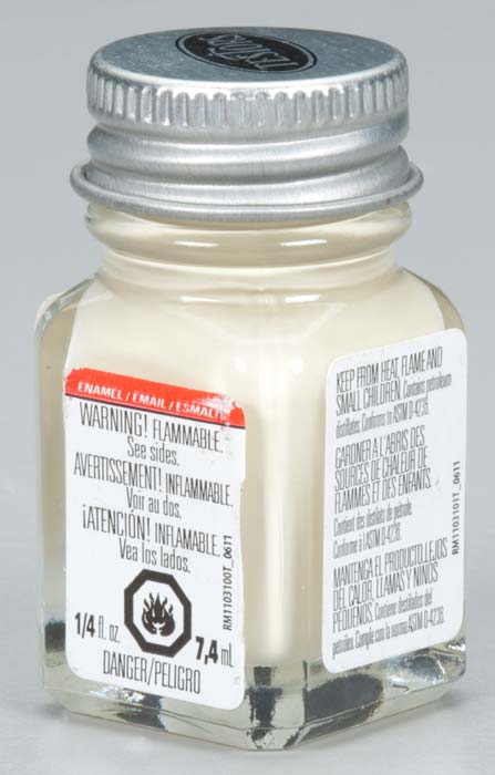 Testors 1117TT Light Ivory Gloss Enamel Paint - 1/4 oz. Bottle