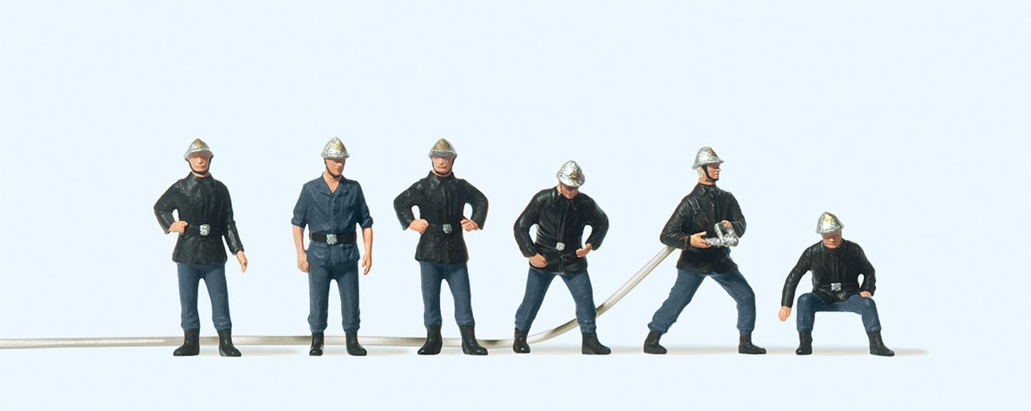 Preiser 10233 HO French Firemen Figures (Set of 6)
