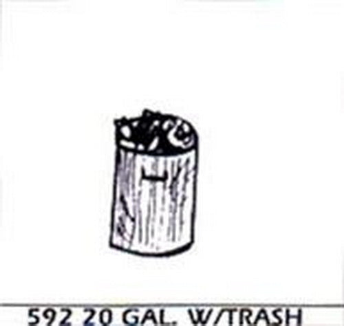 Berkshire Valley 592 O 20 Gallon Garbage Can w/Trash