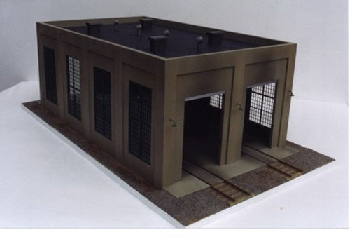Berkshire Valley 823 O 3 Rail Design 2 Stall Engine House Kit