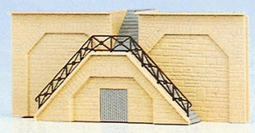 Brawa 2699 N 4-3/4" x 2" Stone Wall with Stairs