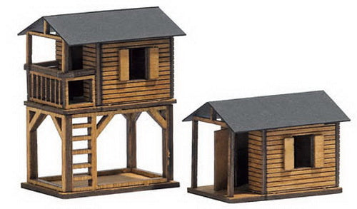 Busch 1486 HO Scale Authentic Wooden Play Houses Building Kit (Set of 2)