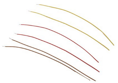 Detail Associates 1512 HO .020" x 3" Vinyl MU Jumper Cable (Pack of 6)