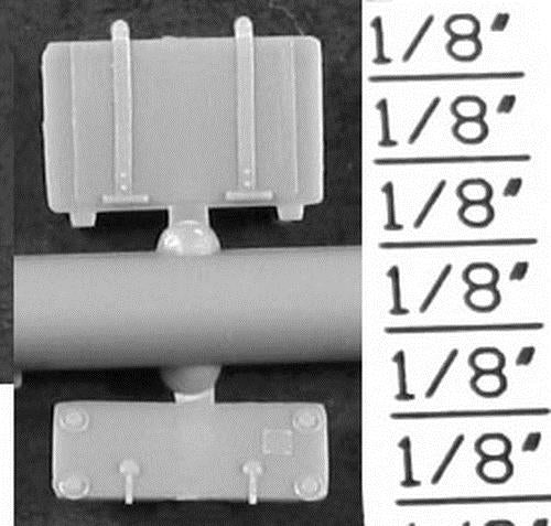 Detail Associates 2306 HO Scale 2-Strap (Late Style) Signal Box (Pack of 2)