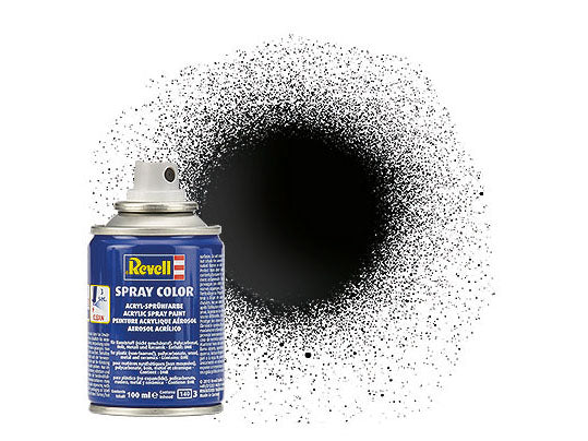 Revell 34107 Black Gloss Spray Color Paint - 100 ml. Spray Can