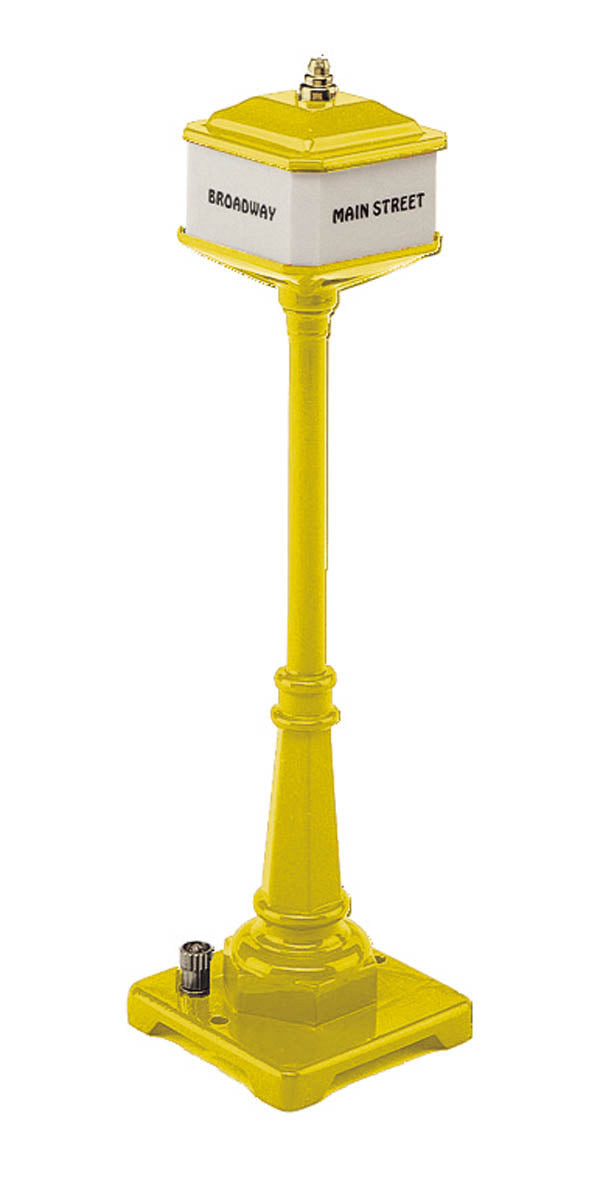 MTH 11-90086 O American Flyer Yellow No. 2013 Corner Lamp Set LN/Box