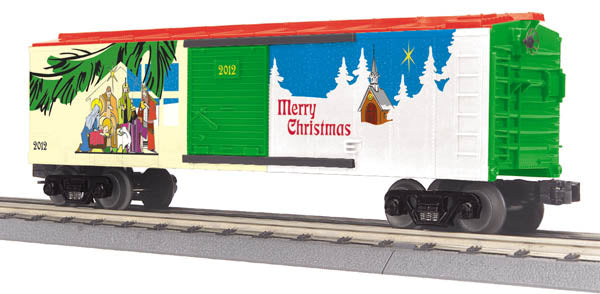 MTH 30-74692 O Gauge 2012 Christmas Box Car LN/Box